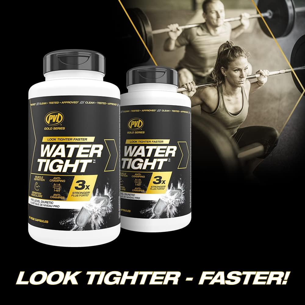 PVL Watertight – Herbal Diuretic Agent – Rapid Water Weight Loss Supplement – Reduce and Eliminate Water Retention and Bloating – Rapid Results –90 Vege Caps