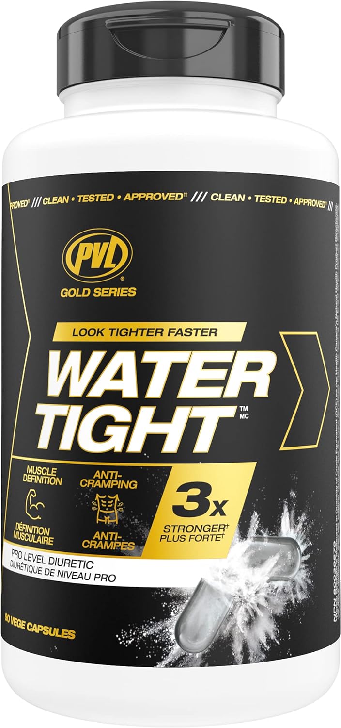 PVL Watertight – Herbal Diuretic Agent – Rapid Water Weight Loss Supplement – Reduce and Eliminate Water Retention and Bloating – Rapid Results –90 Vege Caps