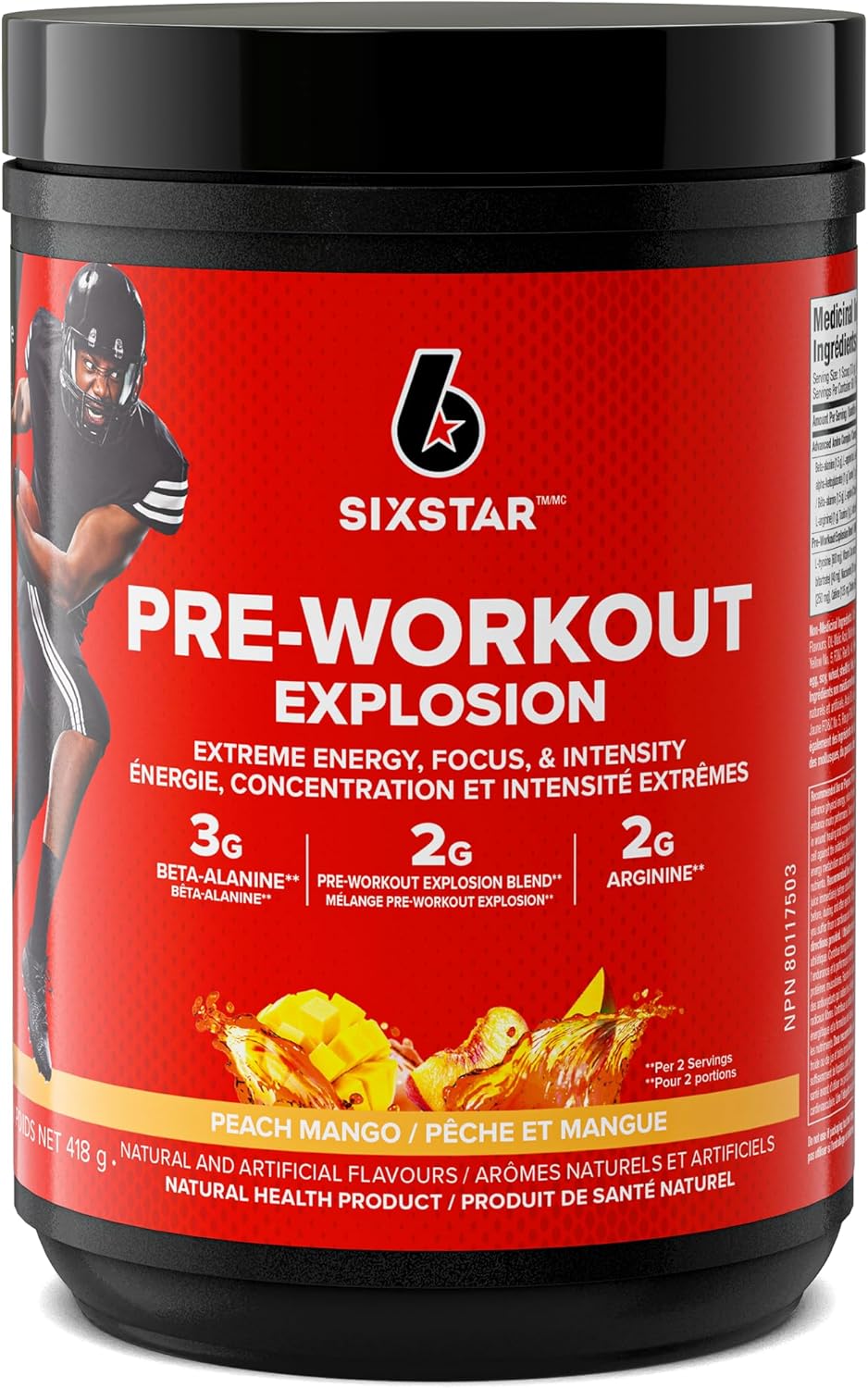Six Star Pre-Workout Explosion, Preworkout Energy Powder Supplement for Men & Women - Pre Workout Drink Mix with Creatine & Beta Alanine -Sports Nutrition Products