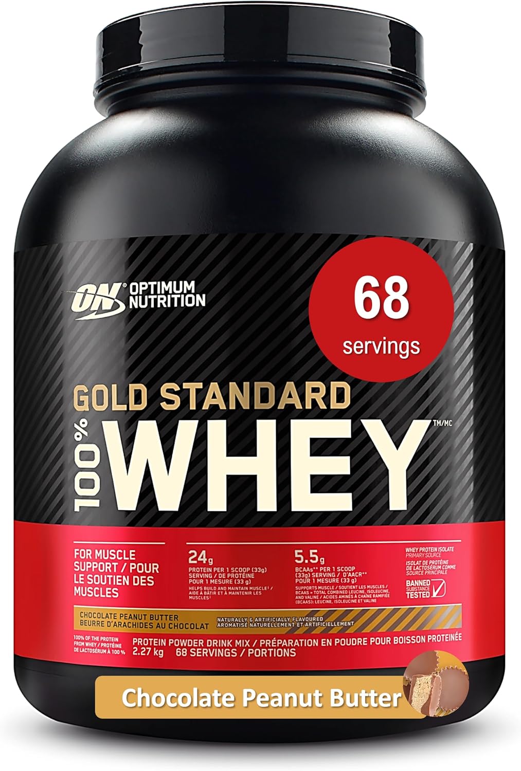 Optimum Nutrition Gold Standard 100% Whey Protein Powder (Packaging May Vary)