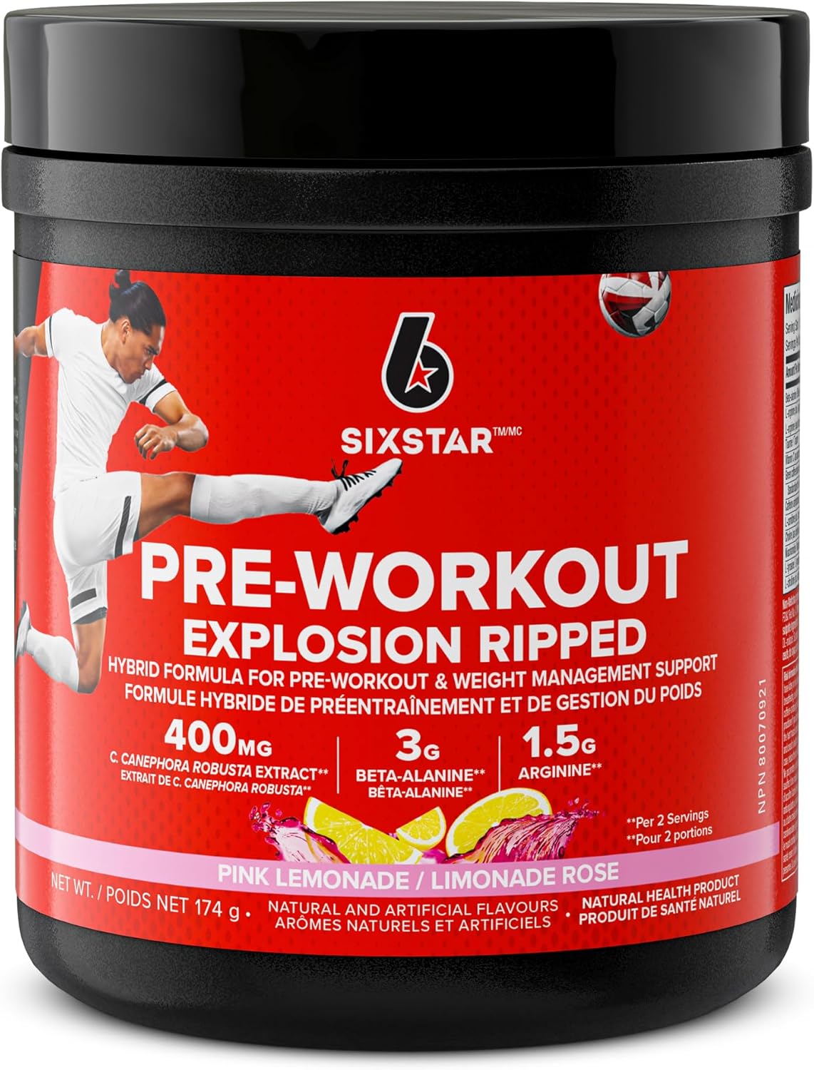 Six Star Pre-Workout Explosion, Preworkout Energy Powder Supplement for Men & Women - Pre Workout Drink Mix with Creatine & Beta Alanine -Sports Nutrition Products