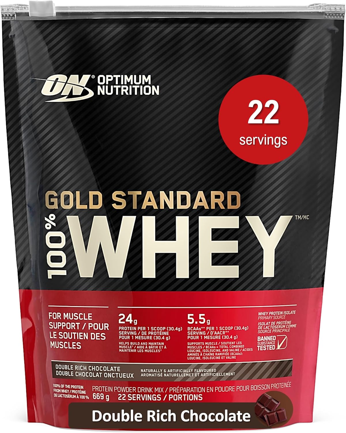 Optimum Nutrition Gold Standard 100% Whey Protein Powder (Packaging May Vary)