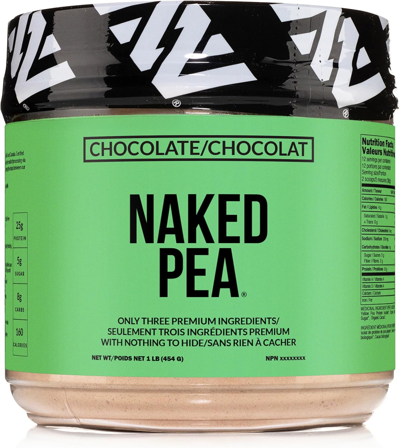 Naked Pea Protein Isolate from North American Farms, Plant Based, Vegetarian & Vegan Protein. Easy to Digest, Non-Gmo, Gluten Free, Lactose Free, Soy Free