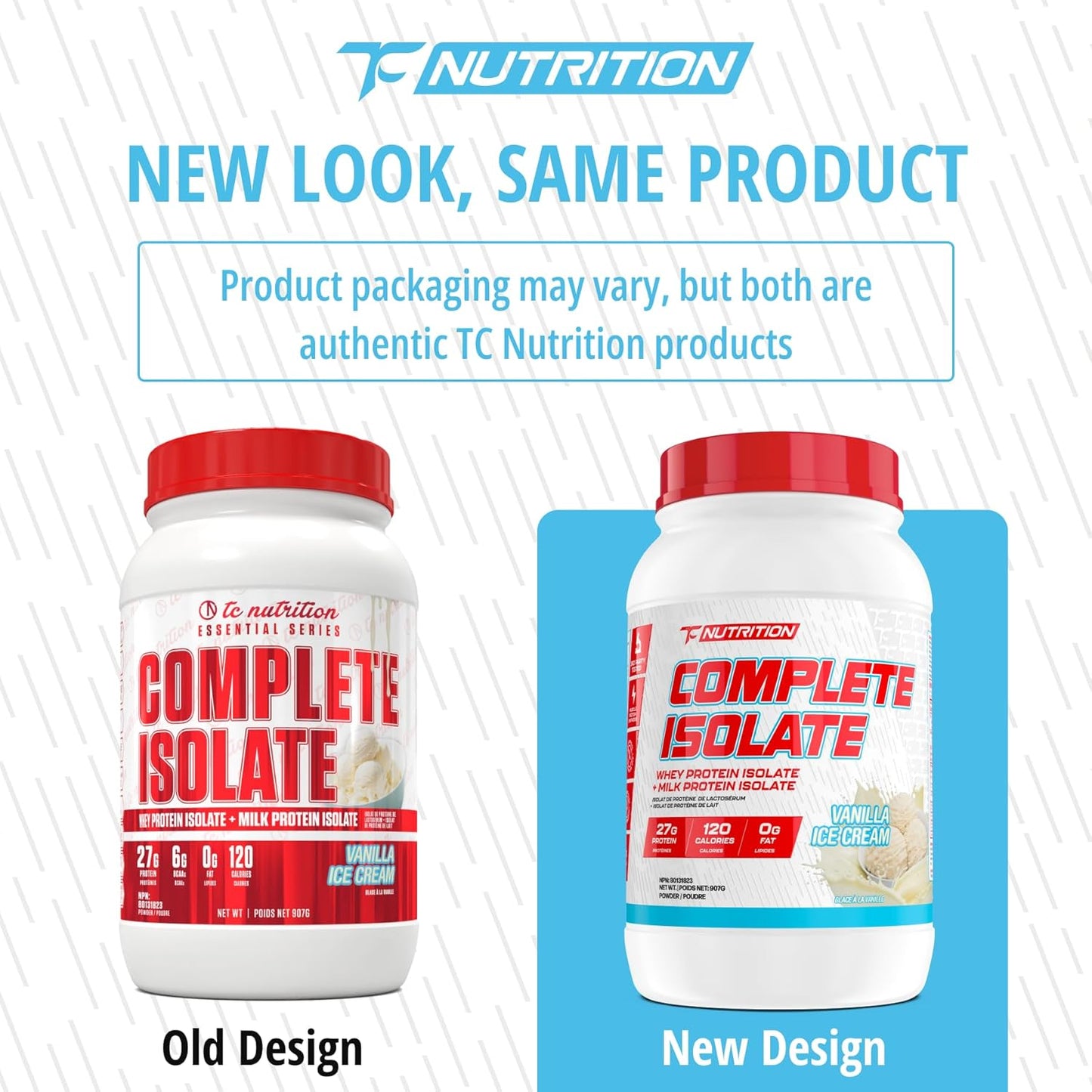 Complete Isolate Whey Protein Isolate + Milk Protein Isolate Powder - 27G Protein, Zero Fat or Sugar, Build Muscle, Improve Recovery, Whey Protein Powder, Regularly Tested & Verified, Vanilla Ice Cream, 28 Serv (2Lb)