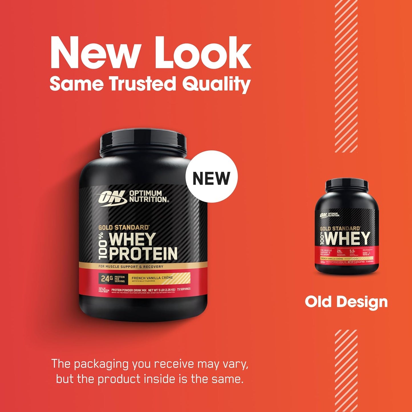 Optimum Nutrition Gold Standard 100% Whey Protein Powder (Packaging May Vary)