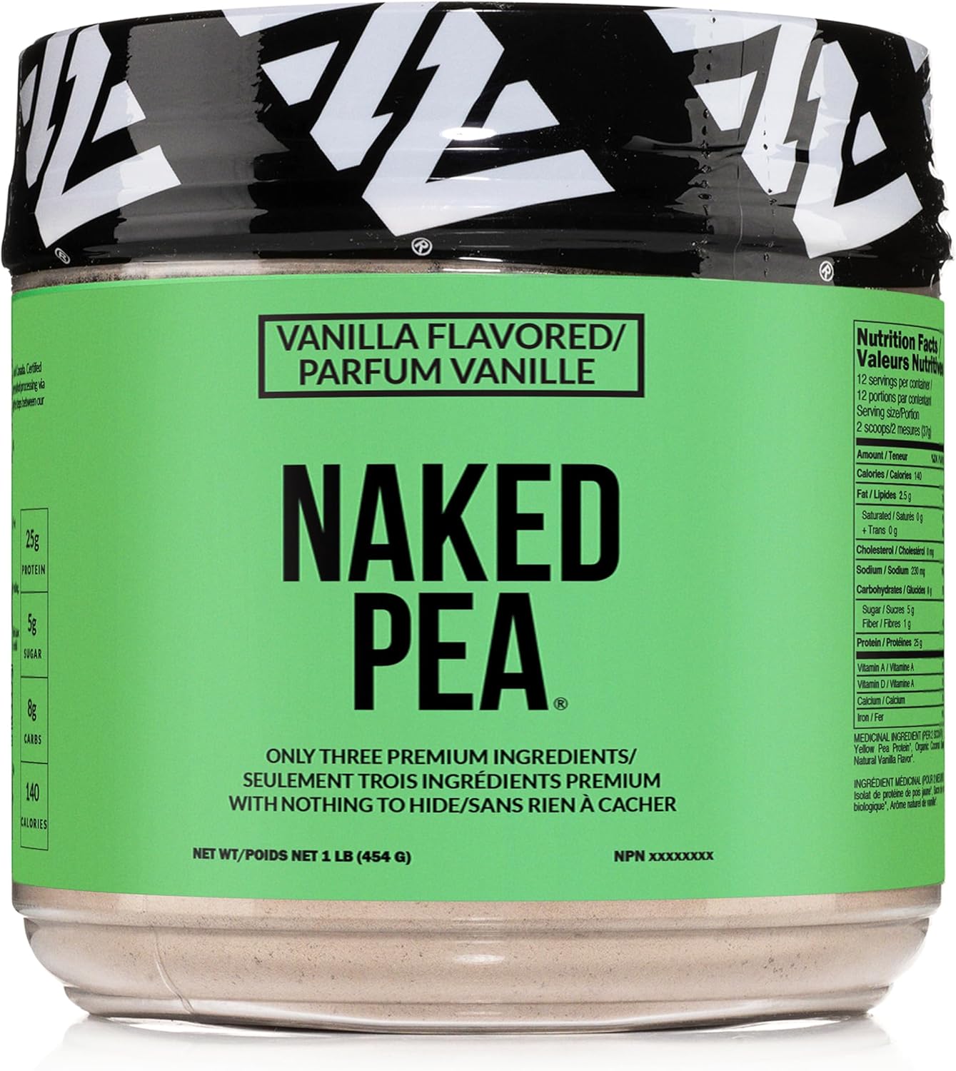 Naked Pea Protein Isolate from North American Farms, Plant Based, Vegetarian & Vegan Protein. Easy to Digest, Non-Gmo, Gluten Free, Lactose Free, Soy Free