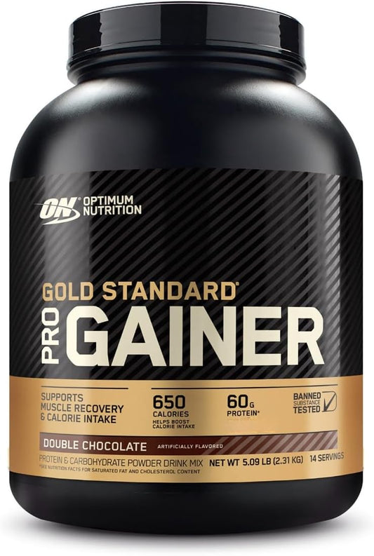 Gold Standard Pro Gainer | High Protein Weight Gainer Powder | 650 Calories, 60G Protein, 82G Carbohydrates | Mass Gainer & Source Vitamins & Minerals | 14 Servings, 5.09LB (Double Chocolate)
