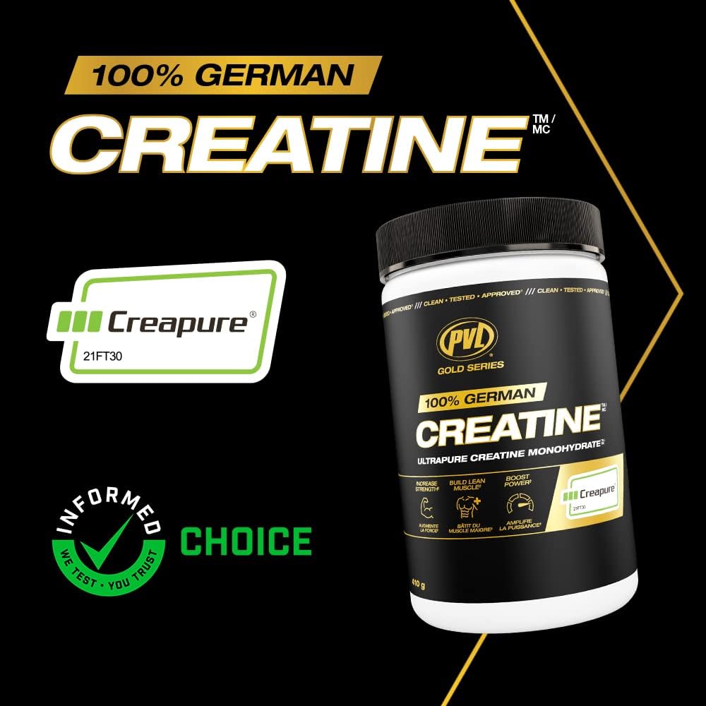 PVL Creapure Creatine - 100% Pure German Creatine Monohydrate Powder - 82 Servings - 410 G