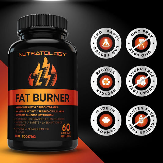 Nutratology Thermogenic Fat Burner - Metabolizes Carbohydrates+Fats - Appetite Suppressant That Helps Satiety - Weight Loss Pills for Women & Men - Bloating Relief - Keto-Friendly 