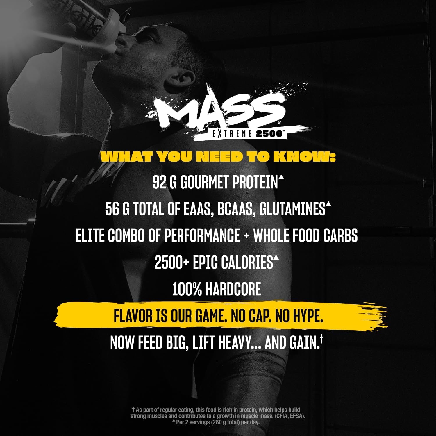 Mutant Mass Extreme Gainer Whey Protein Powder, Build Muscle Size & Strength with High-Density Clean Calories
