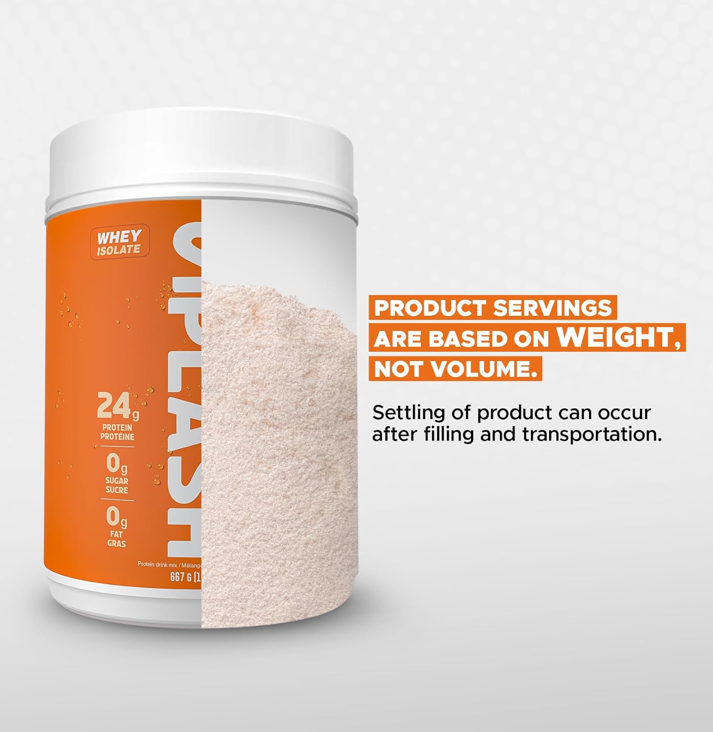 Revolution Nutrition, Splash Clear Protein, Clear Whey Protein Powder, Juice-Type, Collagen, 24G of Protein per Scoop, Zero Sugar, Zero Carb, 667G, 23 Servings (Candy Peach, 1.47 Pound)
