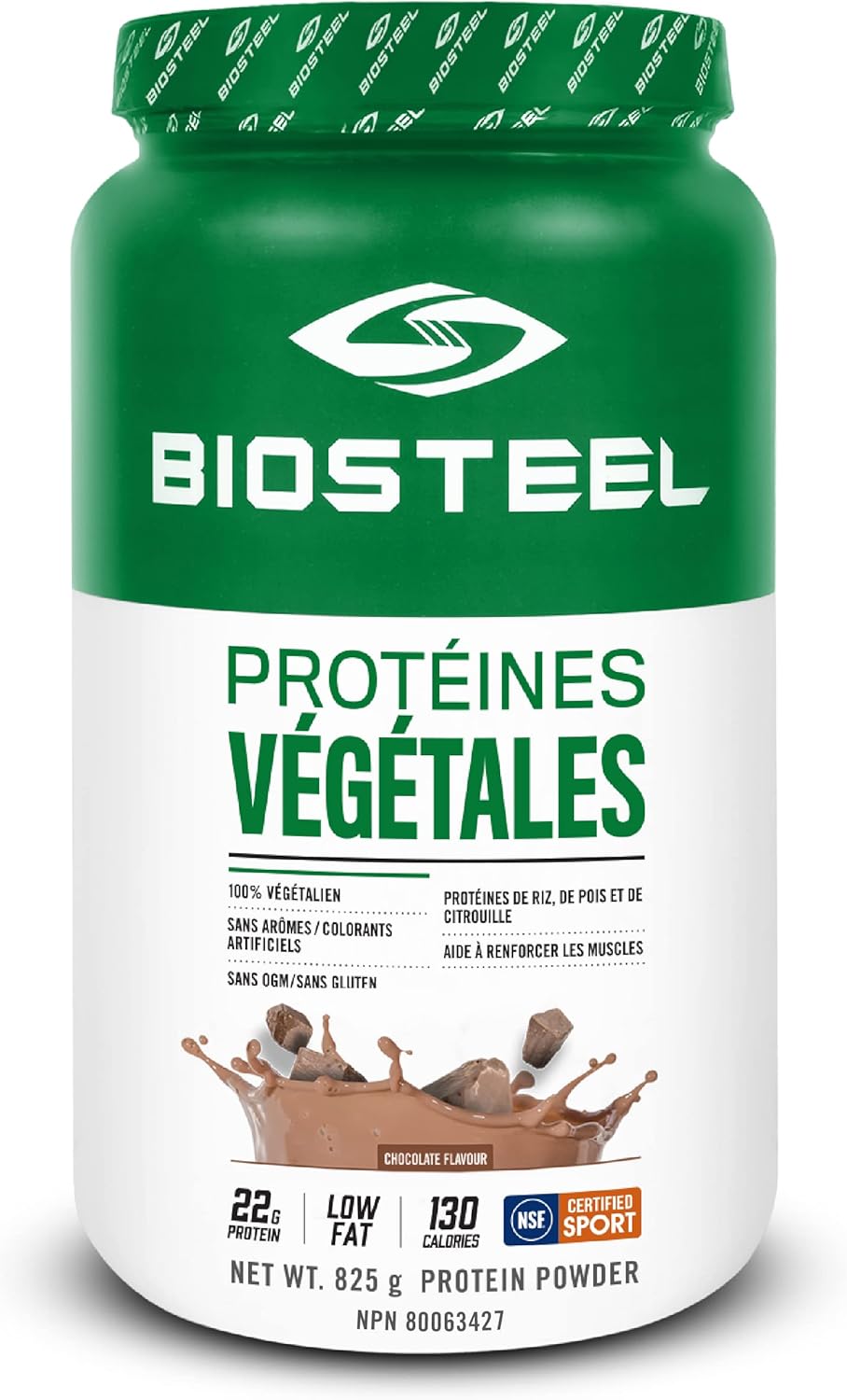 Biosteel Plant-Based Protein Powder, Chocolate, 25 Servings, Vegan Protein Shake Mix with 22G Complete Protein, Dairy Free, Sugar Free