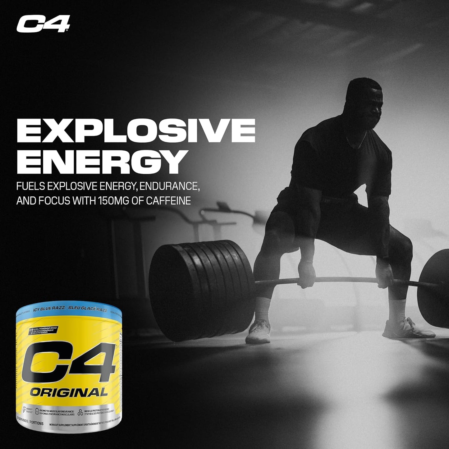 Cellucor C4 Original Pre Workout Powder - Sugar Free Preworkout Energy for Men & Women - 150Mg Caffeine, Beta Alanine, Creatine