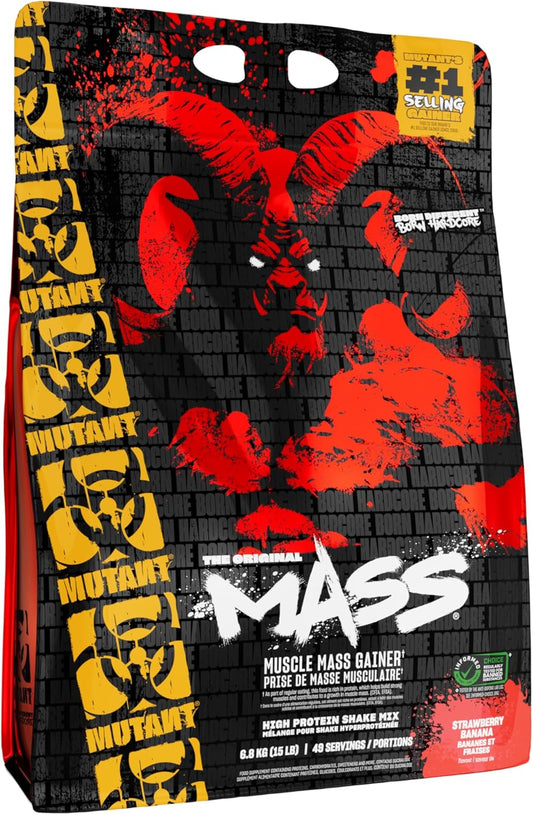 MUTANT MASS Weight Gainer Protein Powder with a Whey Isolate, Concentrate, and Casein Protein Blend, High-Calorie Shake