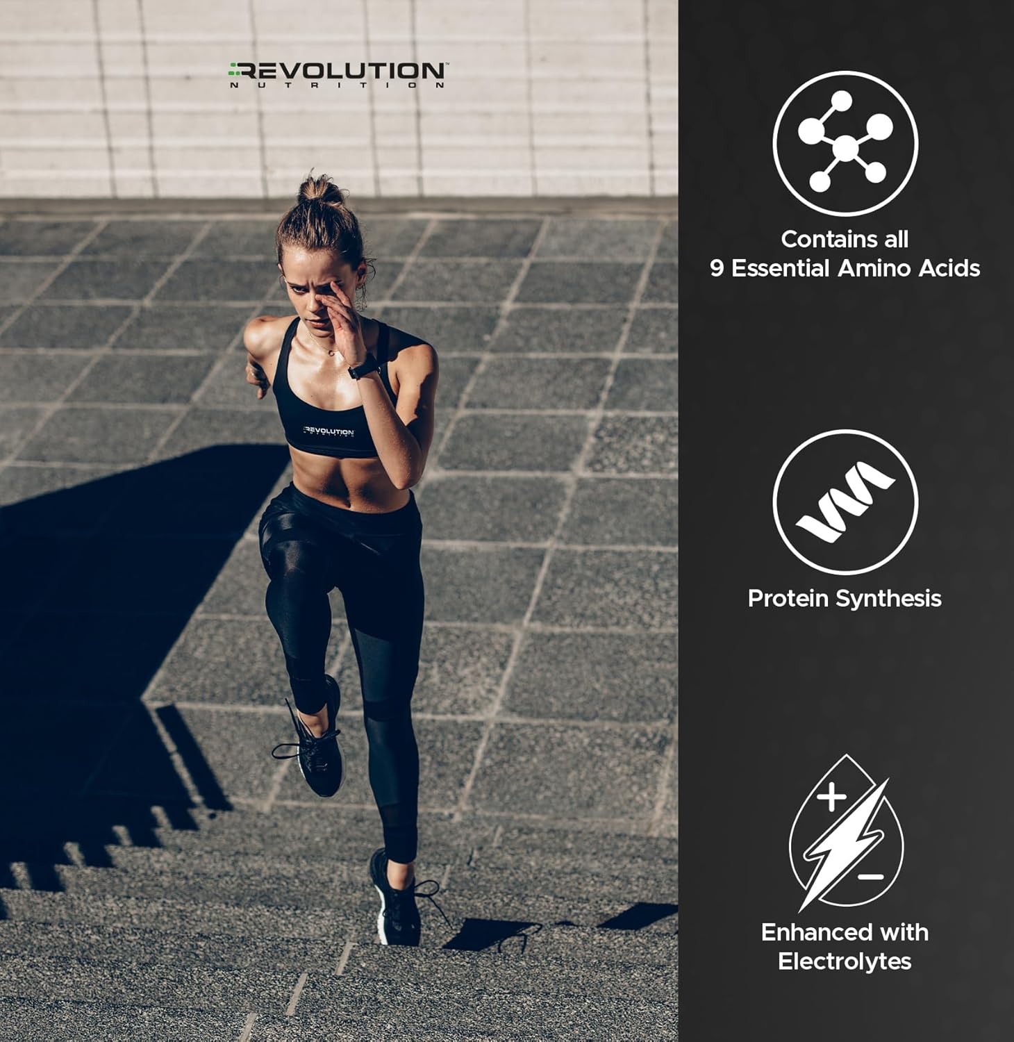 Revolution Nutrition, Pure EAA Powder, Essential Amino Acid, Post Workout, Zero Calorie, Zero Sugar, Gluten Free, Enhanced with Electrolytes, 5G Eaas, 240 G, 26 Servings (Grape Slice, 0.53 Pound)