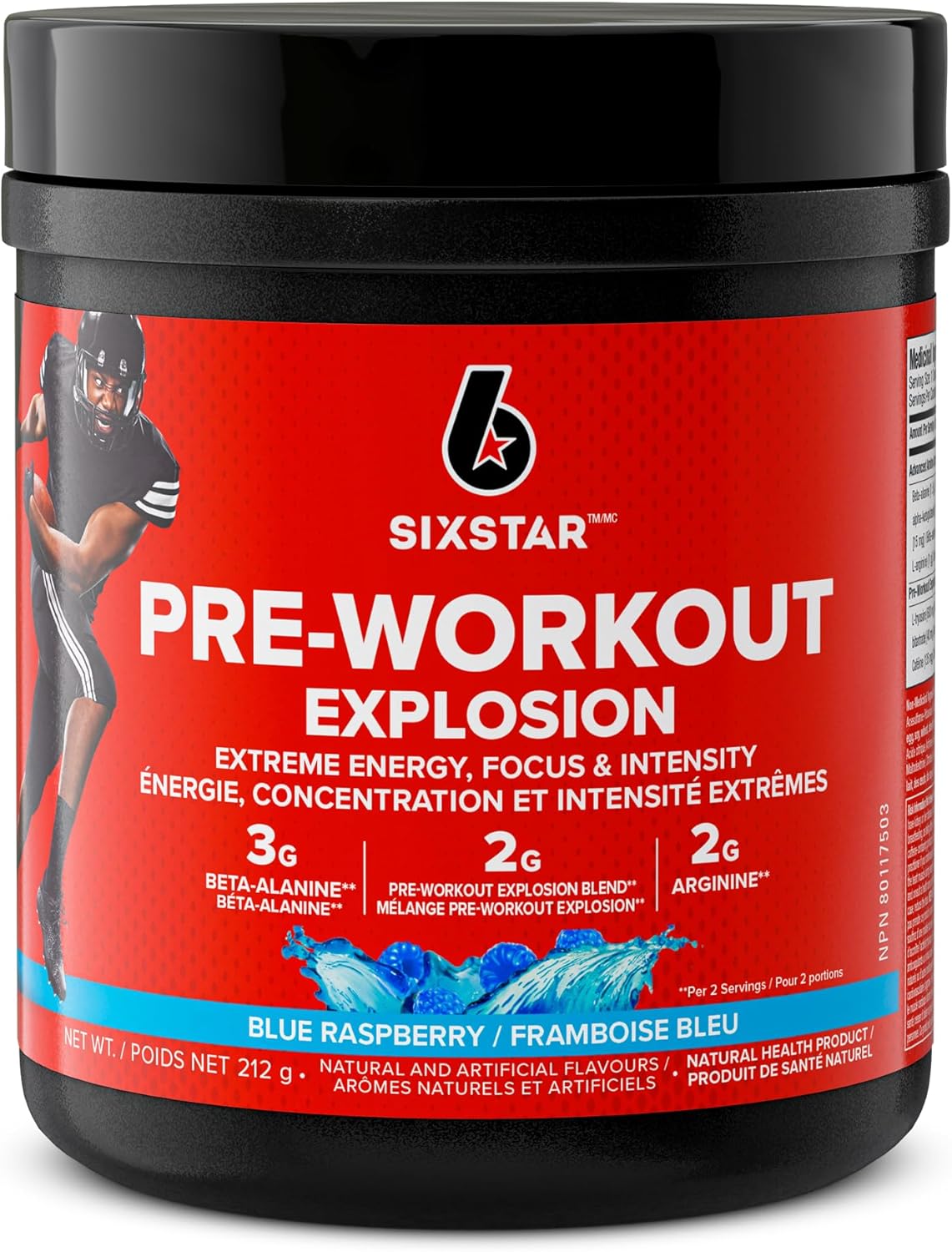 Six Star Pre-Workout Explosion, Preworkout Energy Powder Supplement for Men & Women - Pre Workout Drink Mix with Creatine & Beta Alanine -Sports Nutrition Products