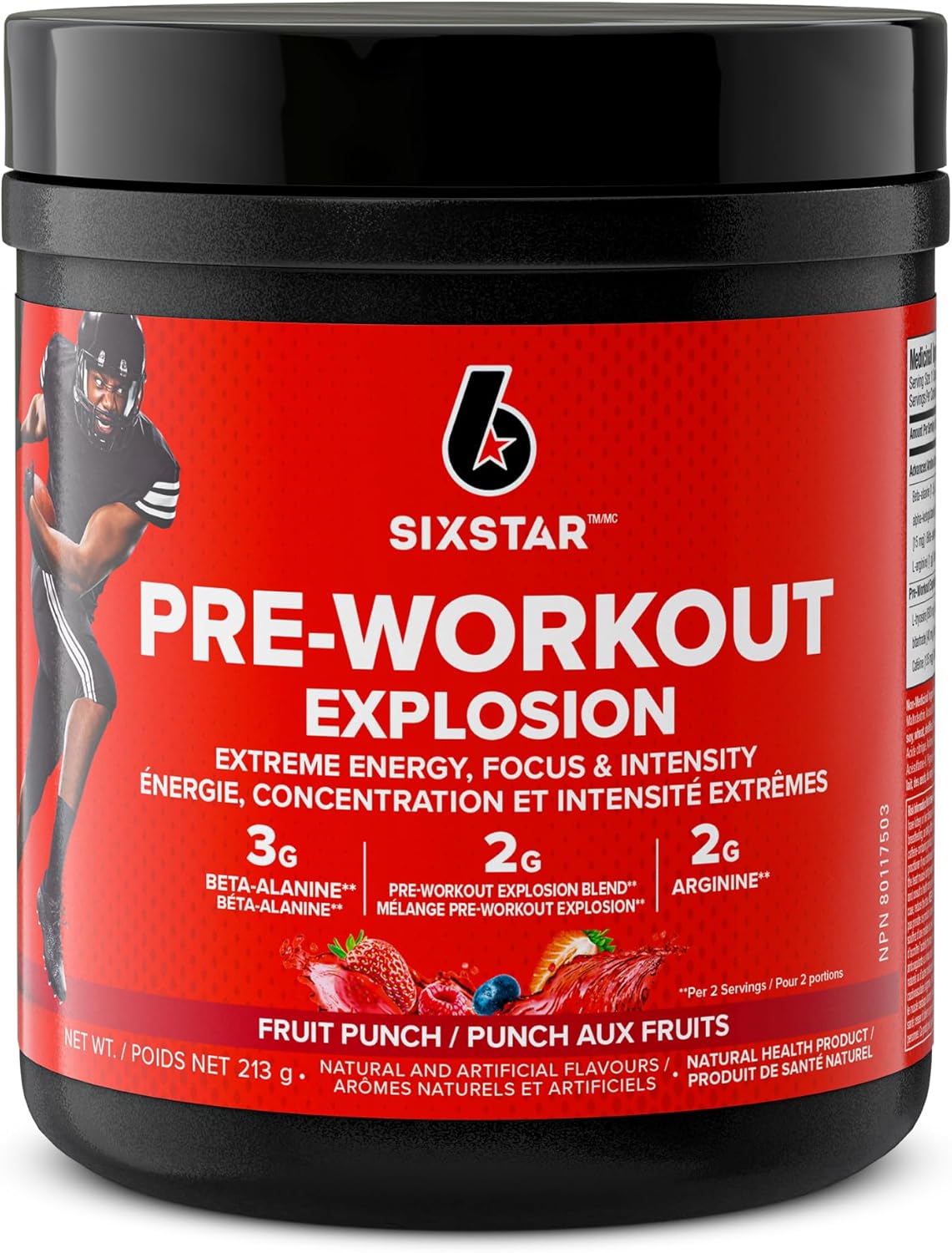 Six Star Pre-Workout Explosion, Preworkout Energy Powder Supplement for Men & Women - Pre Workout Drink Mix with Creatine & Beta Alanine -Sports Nutrition Products