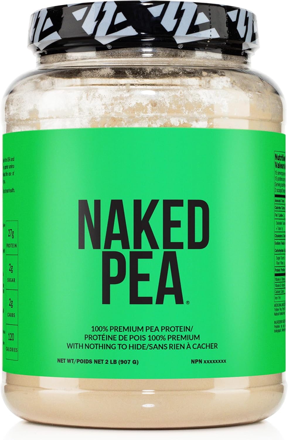 Naked Pea Protein Isolate from North American Farms, Plant Based, Vegetarian & Vegan Protein. Easy to Digest, Non-Gmo, Gluten Free, Lactose Free, Soy Free