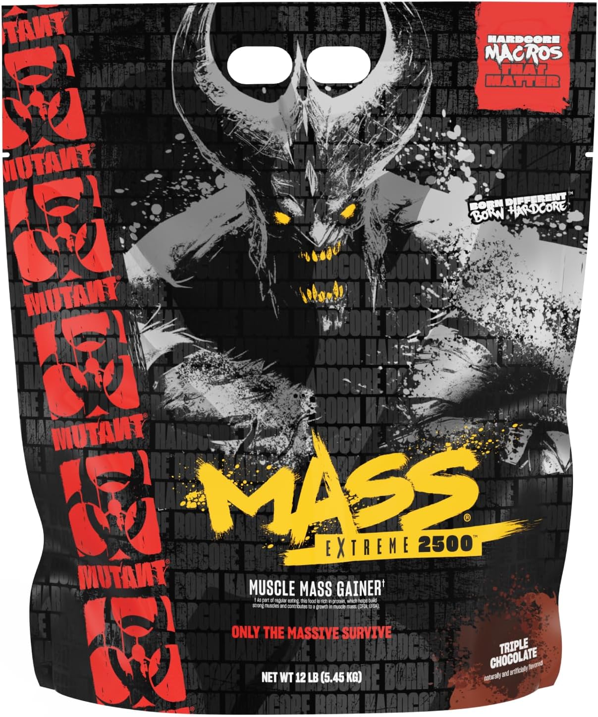 Mutant Mass Extreme Gainer Whey Protein Powder, Build Muscle Size & Strength with High-Density Clean Calories