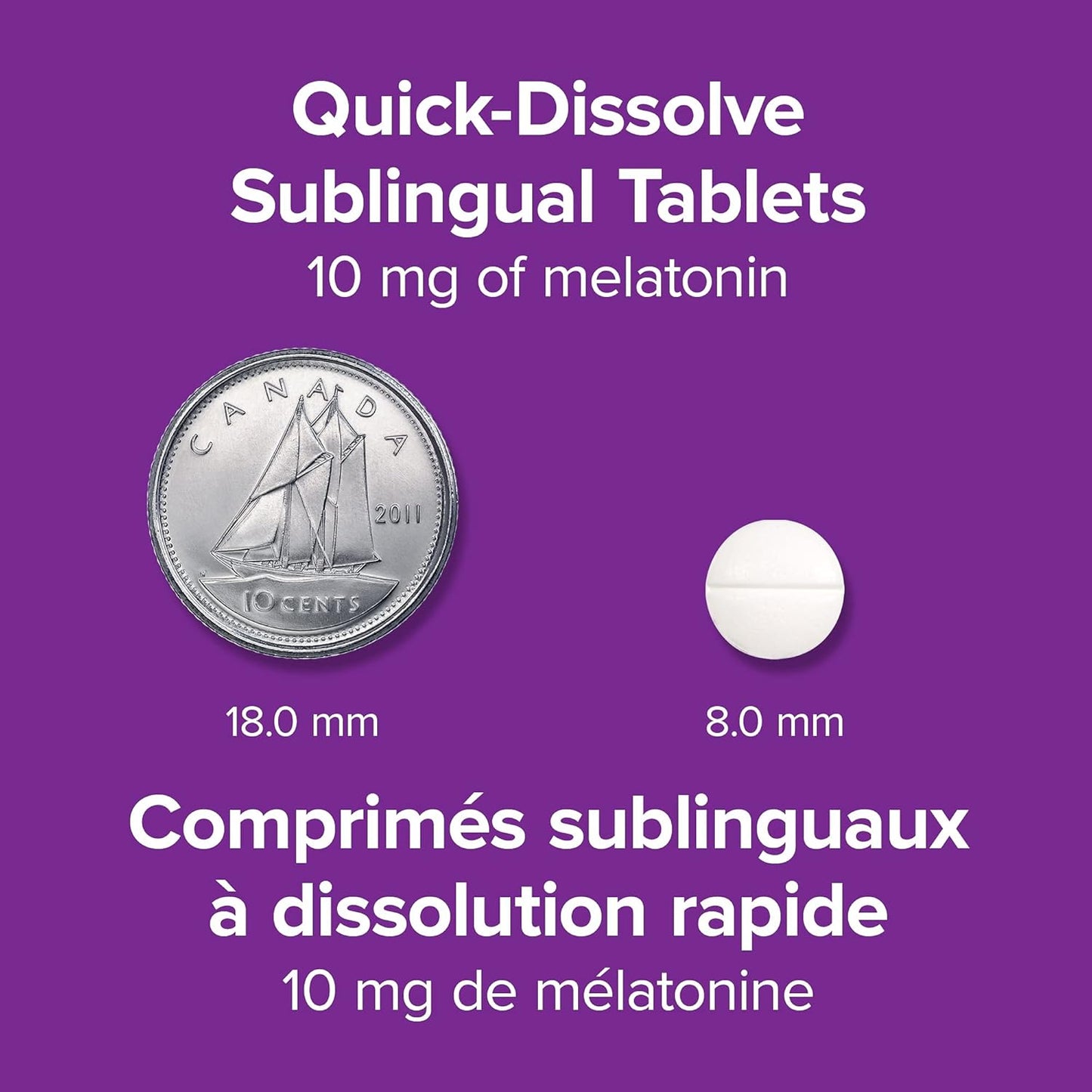 Webber Naturals Melatonin 10 Mg Maximum Strength, 72 Quick Dissolve Tablets, for Sleep Support, Vegetarian