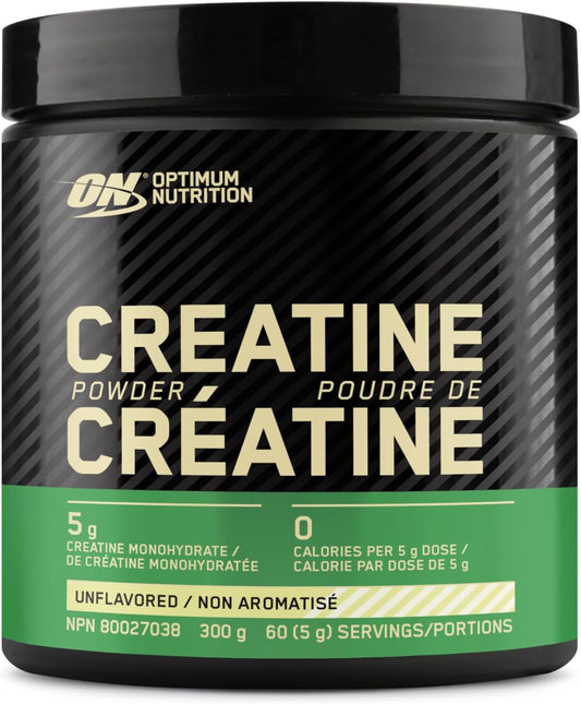 100% Pure Creatine Monohydrate Micronized Powder, Unflavored, 300G - 60Servings (Packaging May Vary)